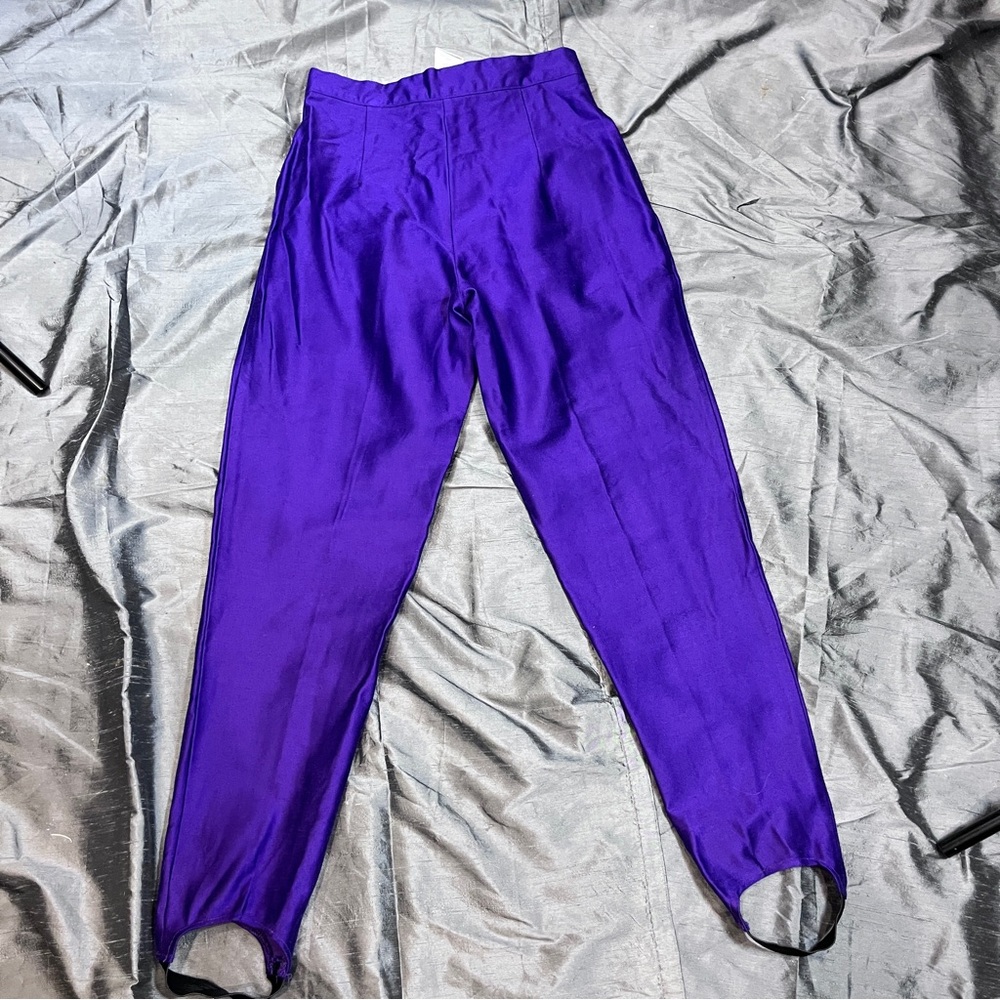 Purple Women’s High-Waist Stirrup Pants